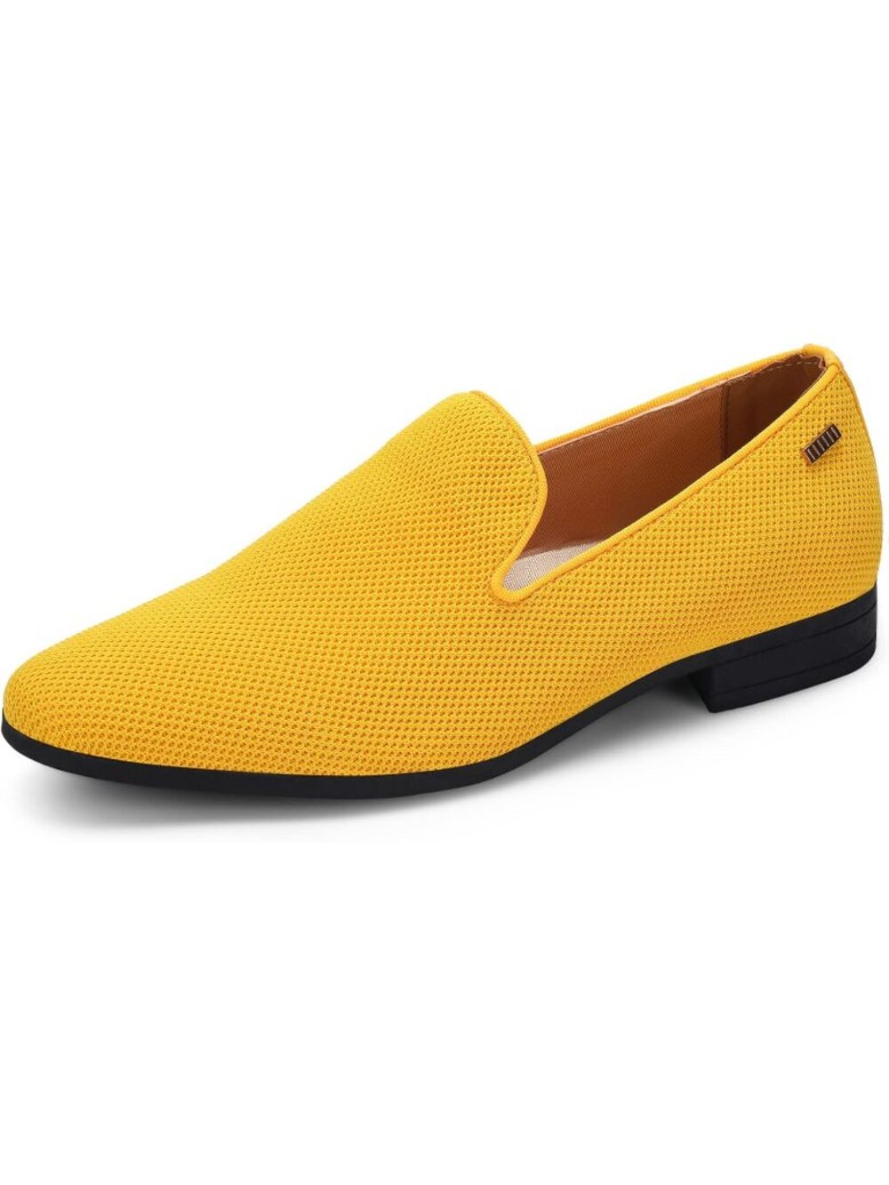 UUBARIS Men's Gold Yellow Elegant Tuxedo Loafers Slip on Dress Formal Shoes